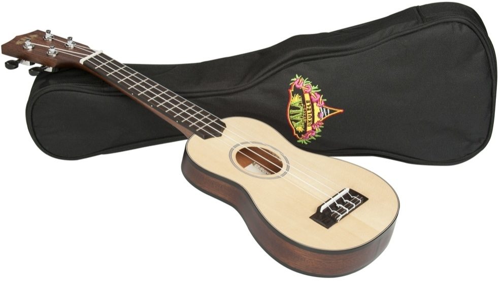 Kala SSTUS Solid Spruce Travel Soprano Ukulele (with Gig Bag), Main