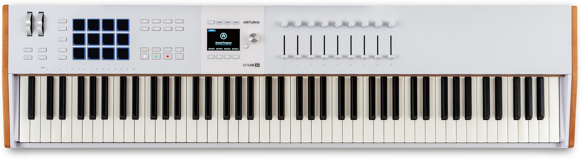 Arturia KeyLab 88 MK3 USB MIDI Controller Keyboard, White, Action Position Back