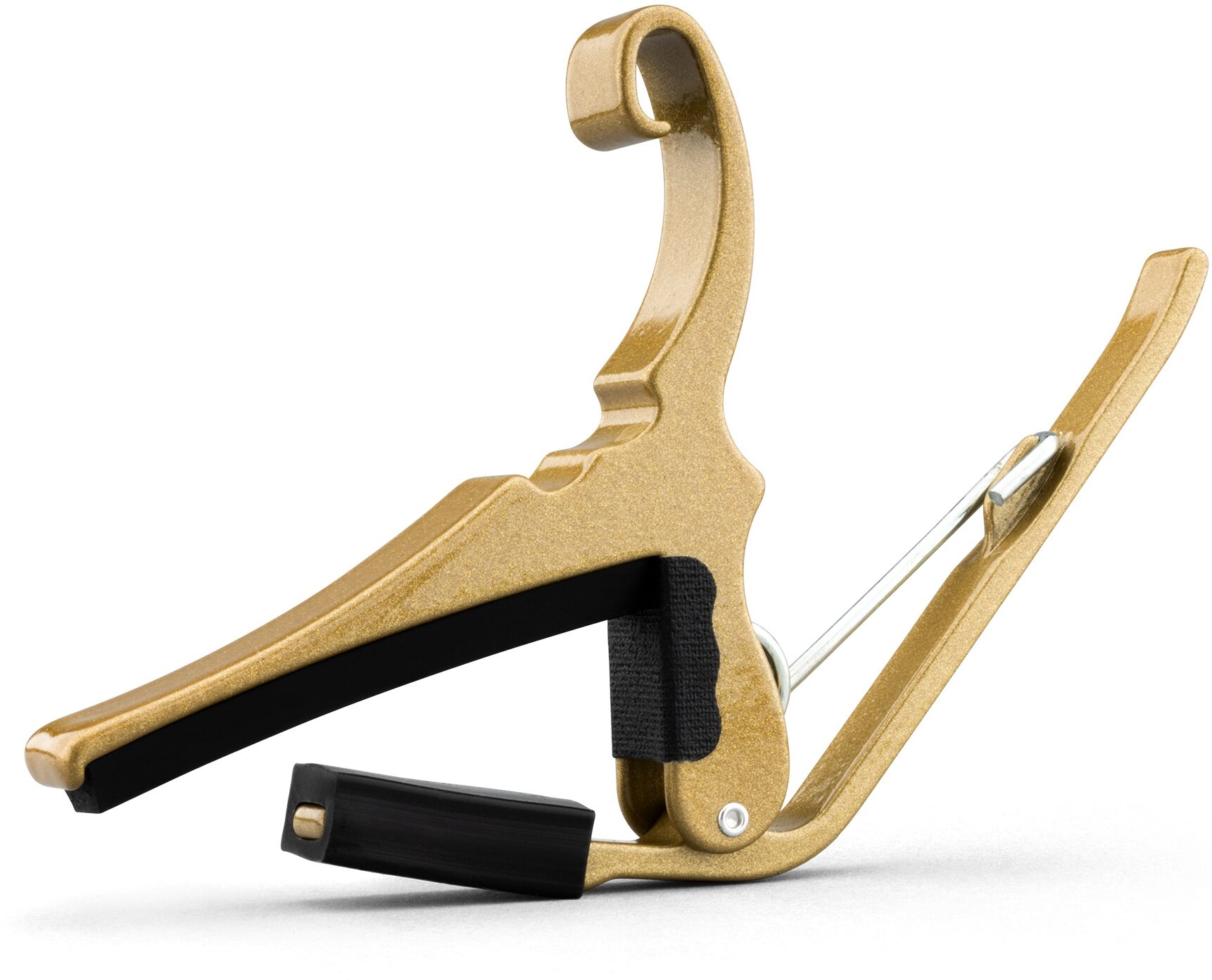 Kyser Quick Change Acoustic Guitar Capo, Gold, Action Position Back