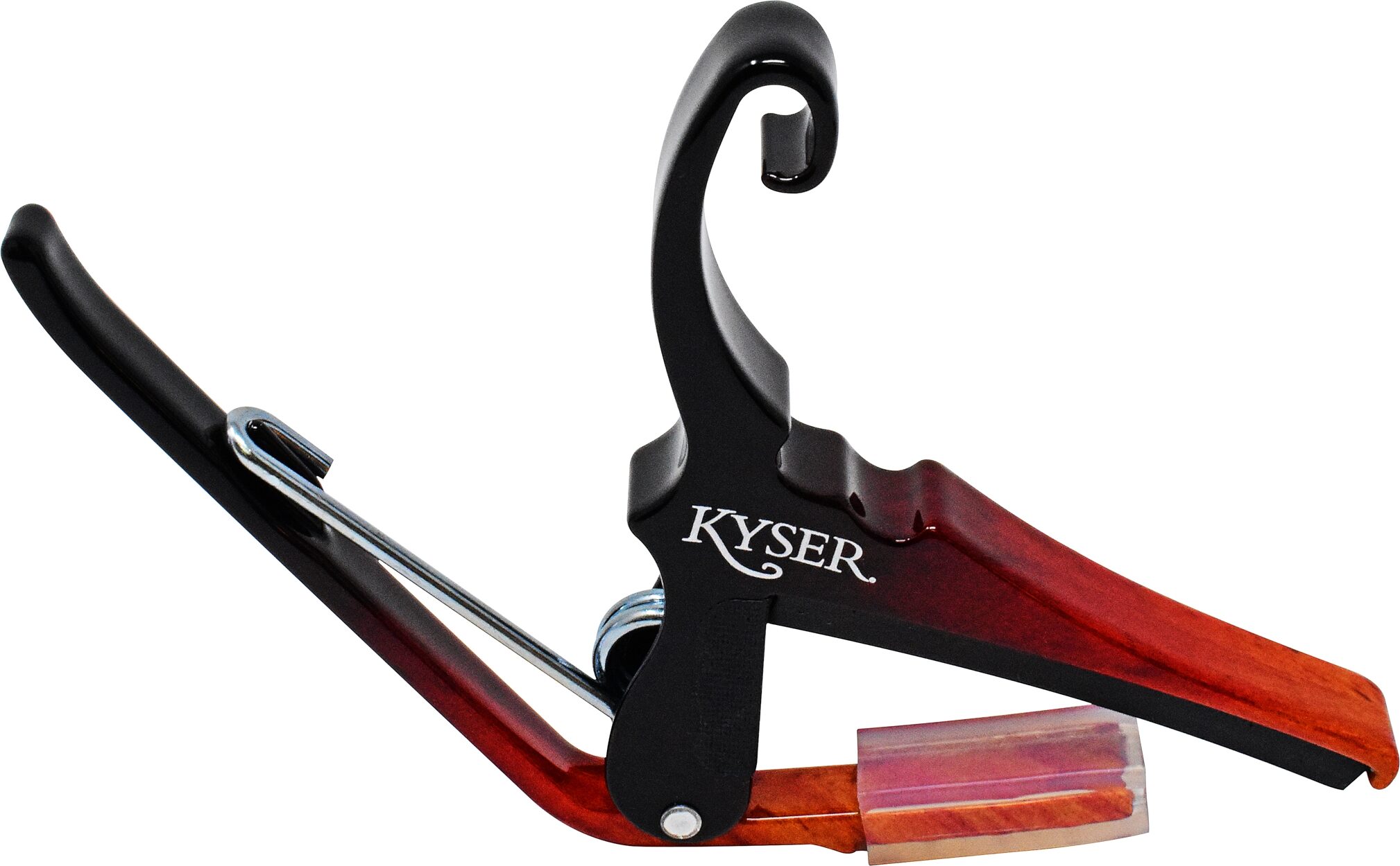 Kyser Quick Change Acoustic Guitar Capo, Sunburst, Action Position Back