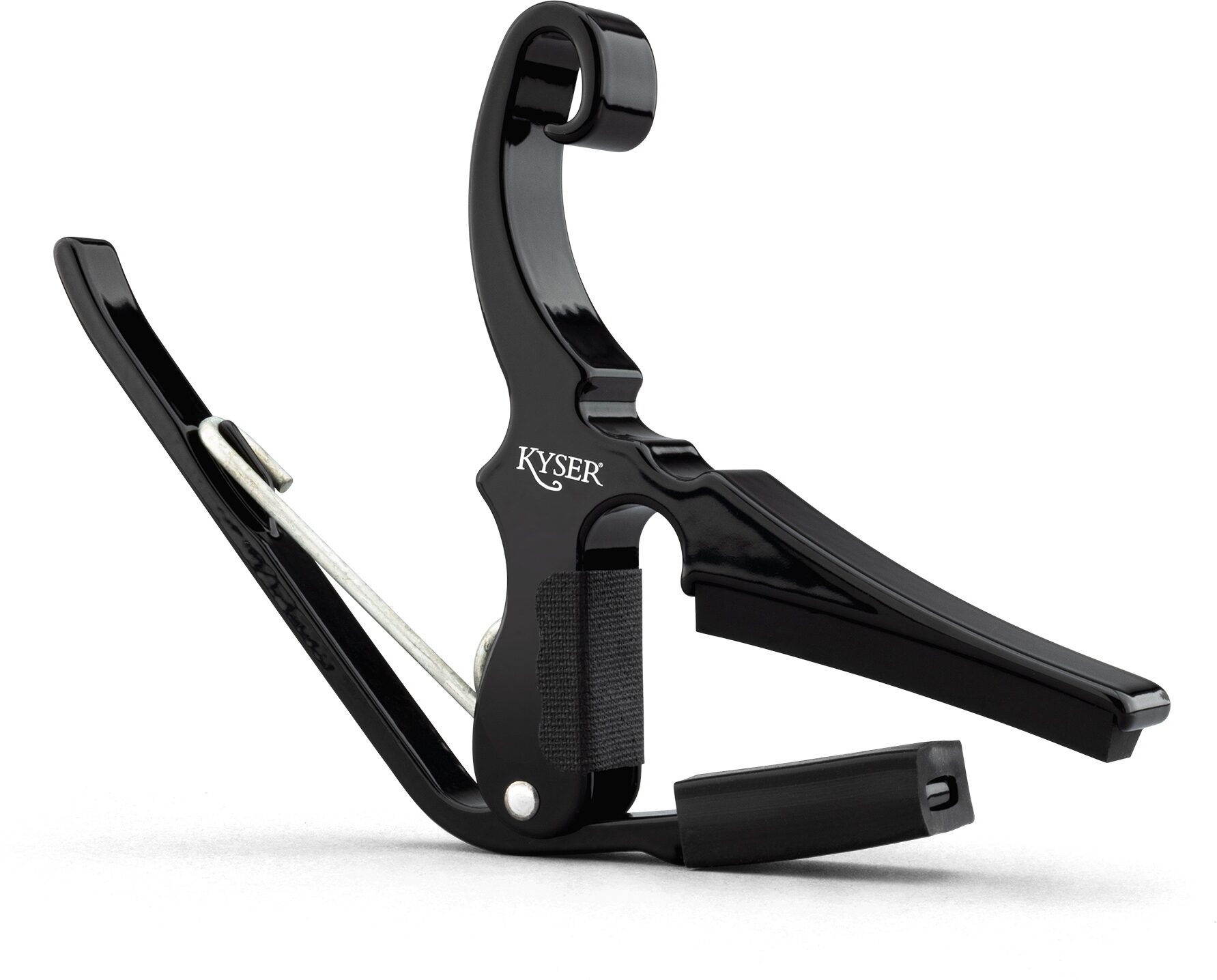 Kyser Drop D Partial Guitar Capo, Black, Action Position Back