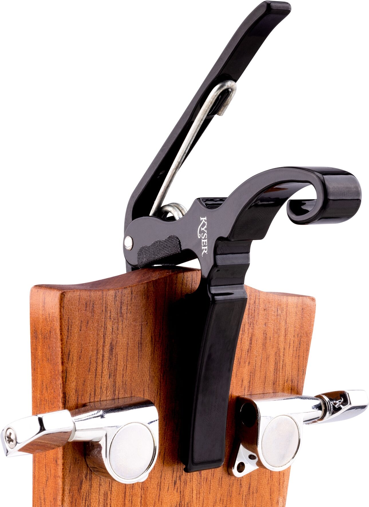 Kyser Drop D Partial Guitar Capo, Black, Action Position Back