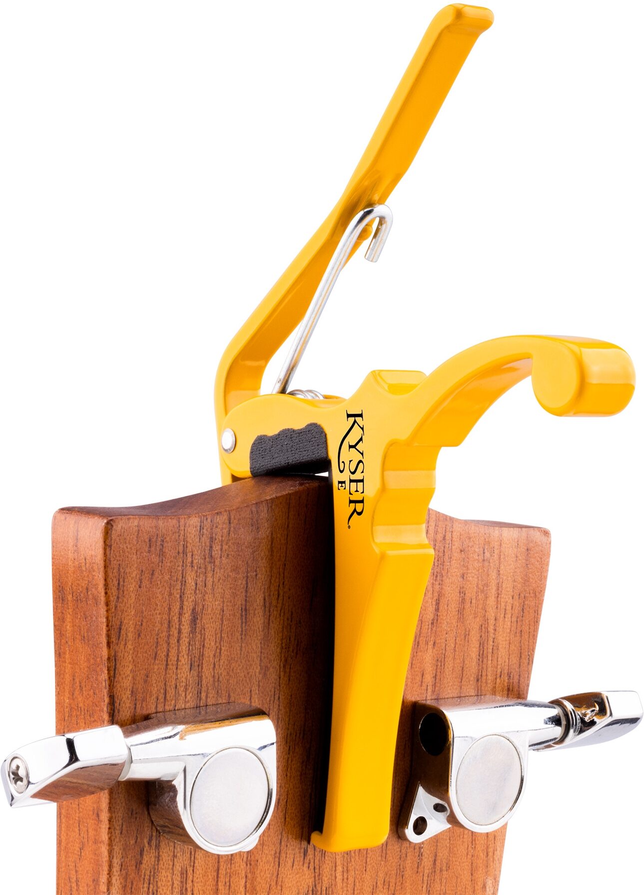 Kyser x Fender Guitar Capo, Butterscotch Blonde, Action Position Back