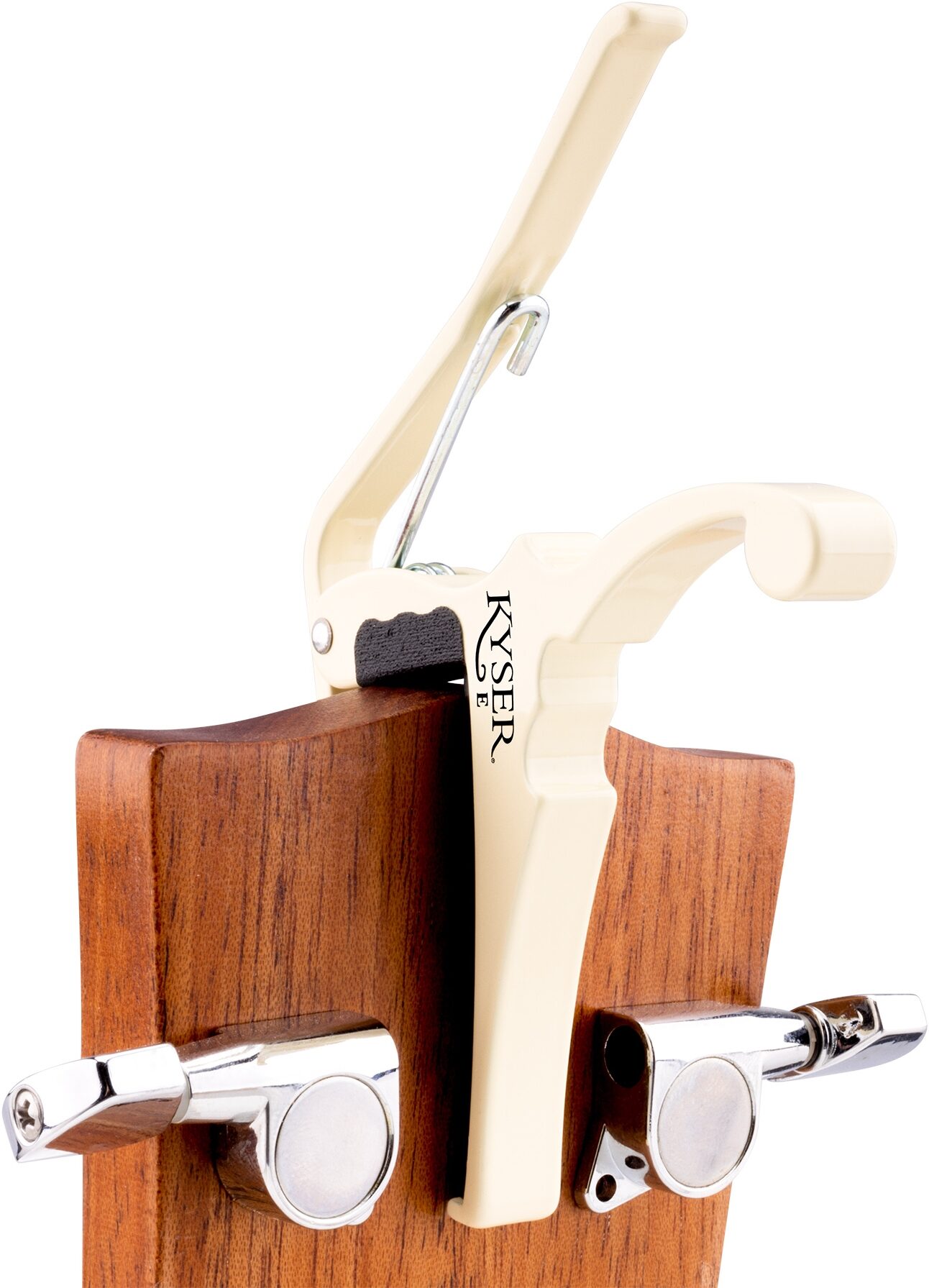 Kyser x Fender Guitar Capo, Olympic White, Action Position Back