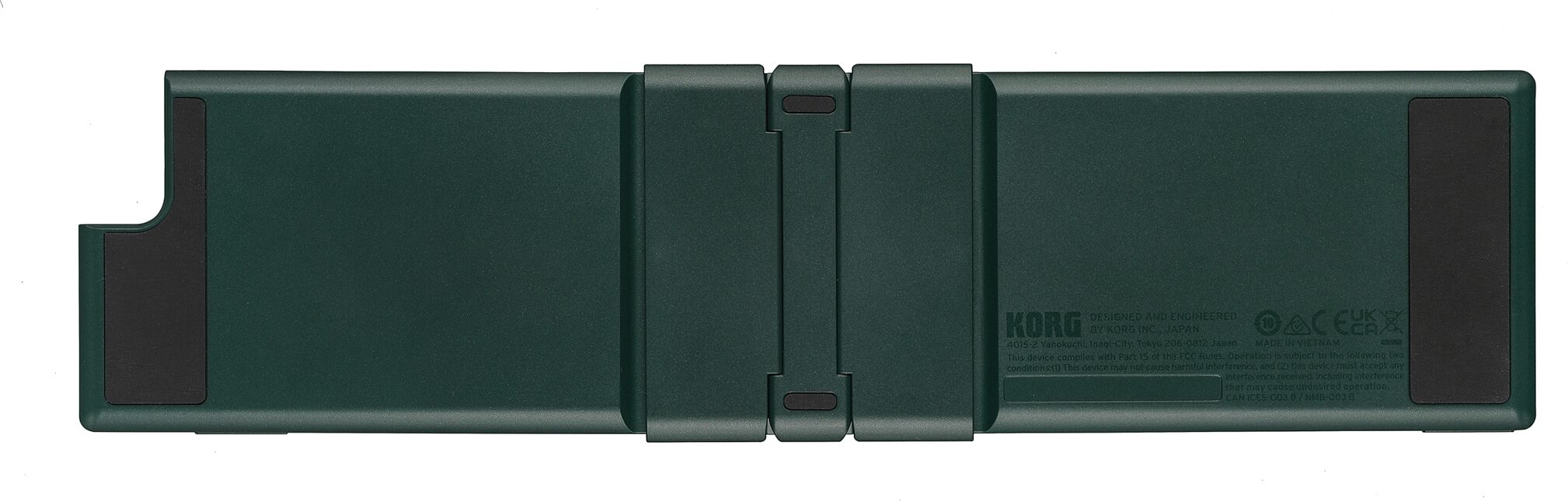 Korg Nanokey Fold USB MIDI keyboard, Alpine Green, Action Position Back