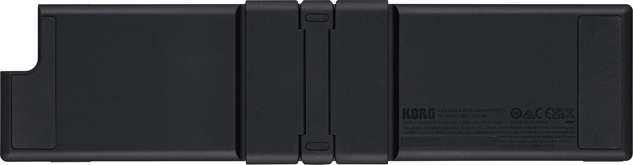 Korg Nanokey Fold USB MIDI keyboard, Black, Action Position Back