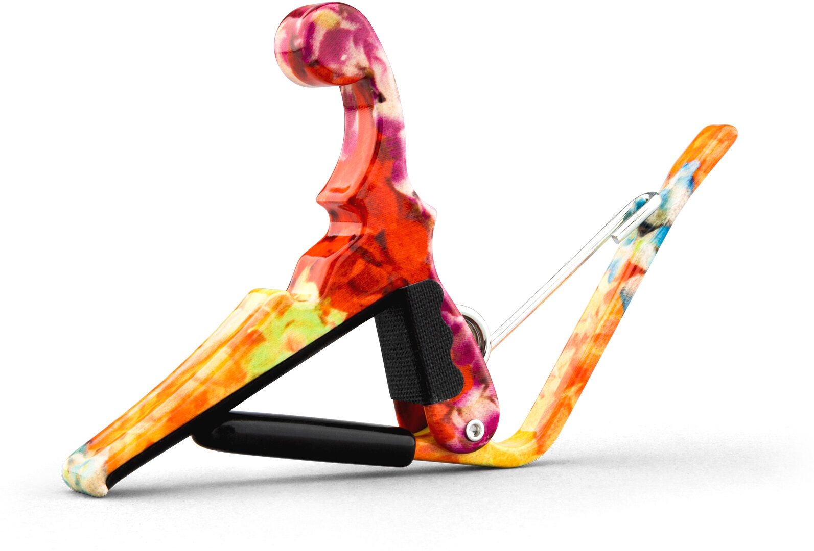 Kyser Quick-Change Ukulele Capo, Hawaiian Lei, Action Position Back