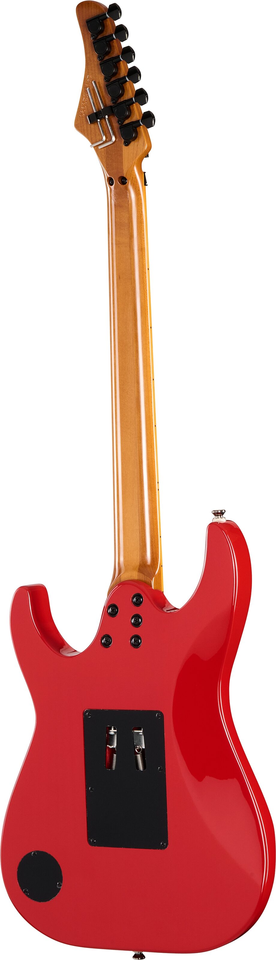 Kramer Volante HHFR Electric Guitar (with Gig Bag), Defender Red, Action Position Back