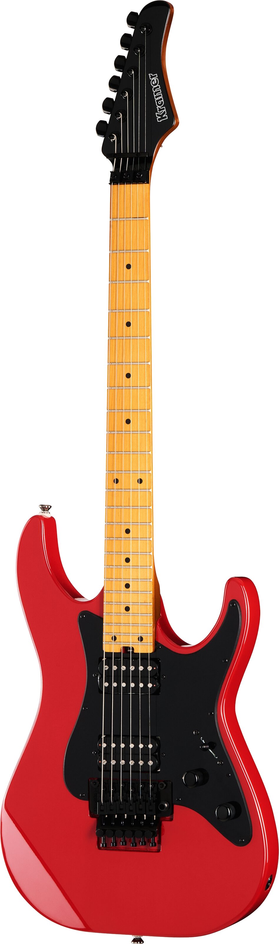 Kramer Volante HHFR Electric Guitar (with Gig Bag), Defender Red, Action Position Back