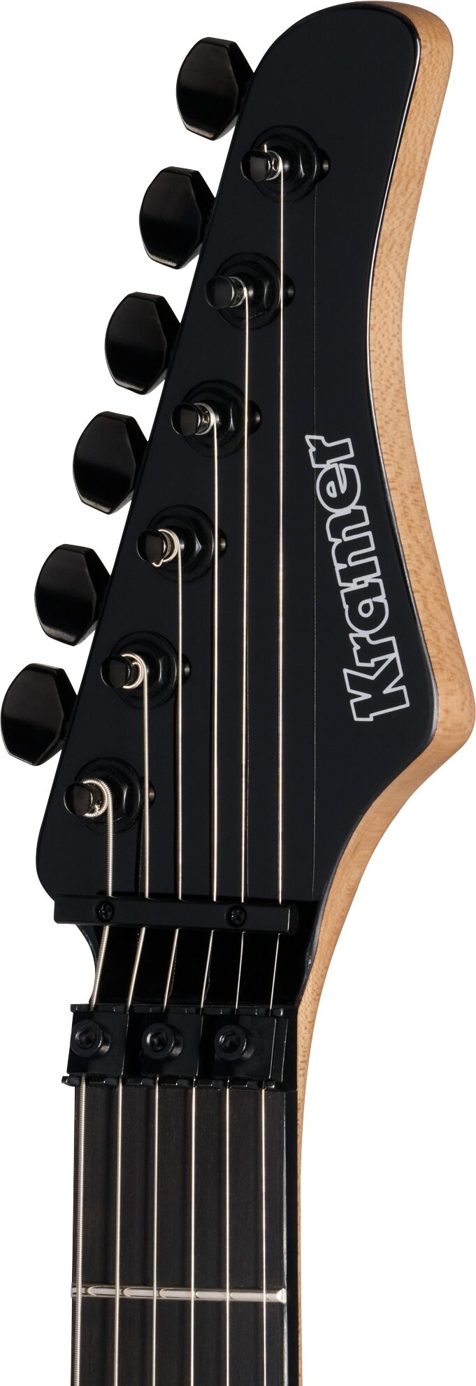 Kramer Volante Quilt HSFR Electric Guitar (with Gig Bag), Magenta Burst, Action Position Back