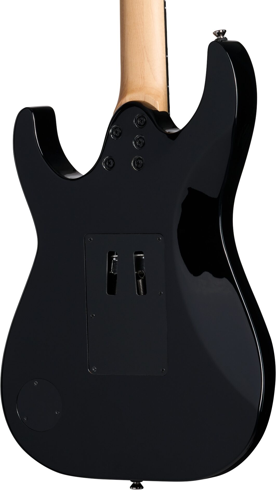 Kramer Volante Quilt HSFR Electric Guitar (with Gig Bag), Magenta Burst, Action Position Back