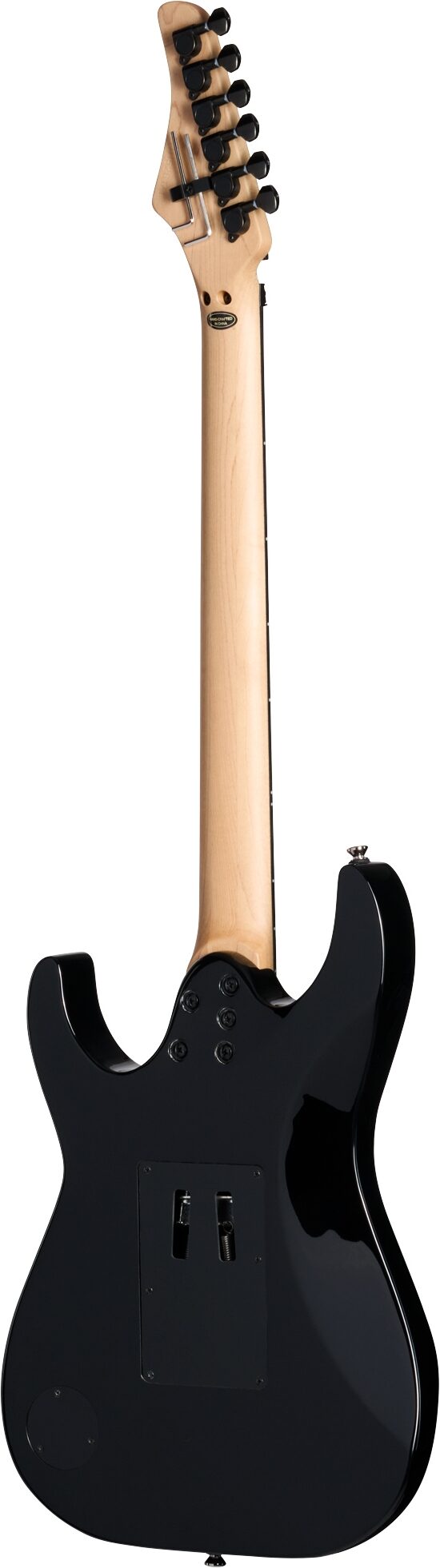 Kramer Volante Quilt HSFR Electric Guitar (with Gig Bag), Magenta Burst, Action Position Back