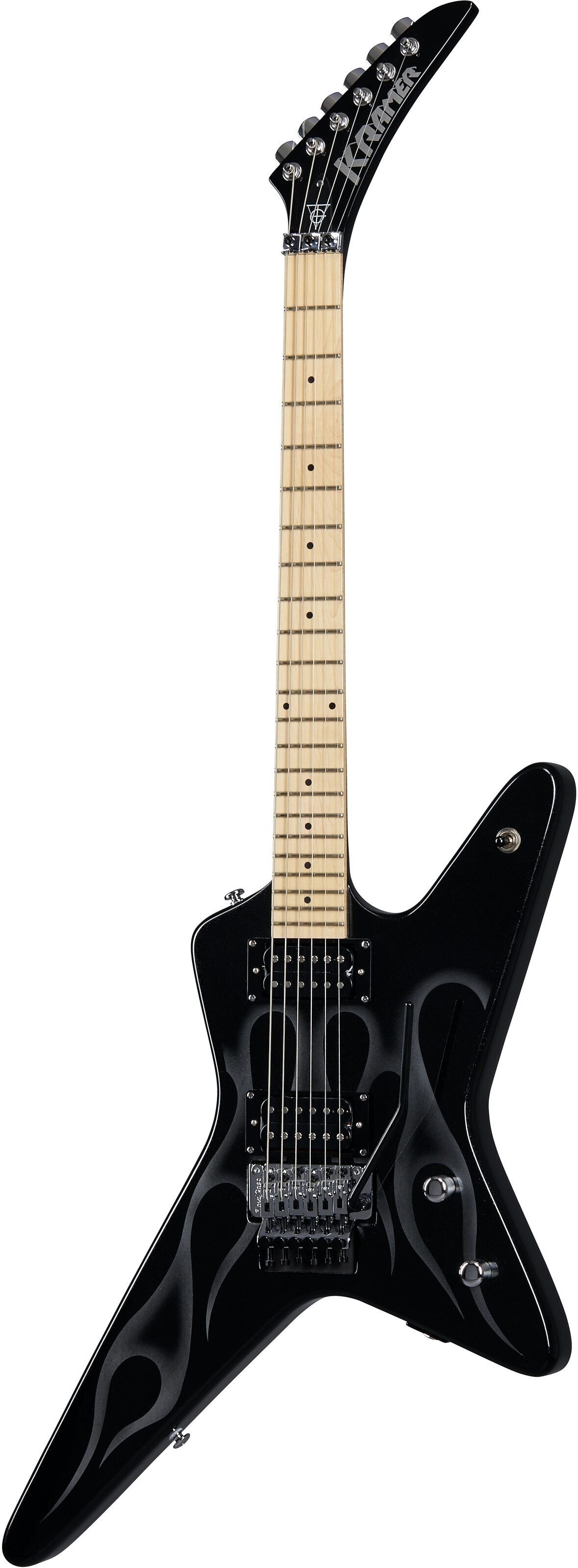 Kramer Tracii Guns Gunstar Voyager Electric Guitar (with Gig Bag), Black Metal, Custom Graphics, Open Box (Good), Main