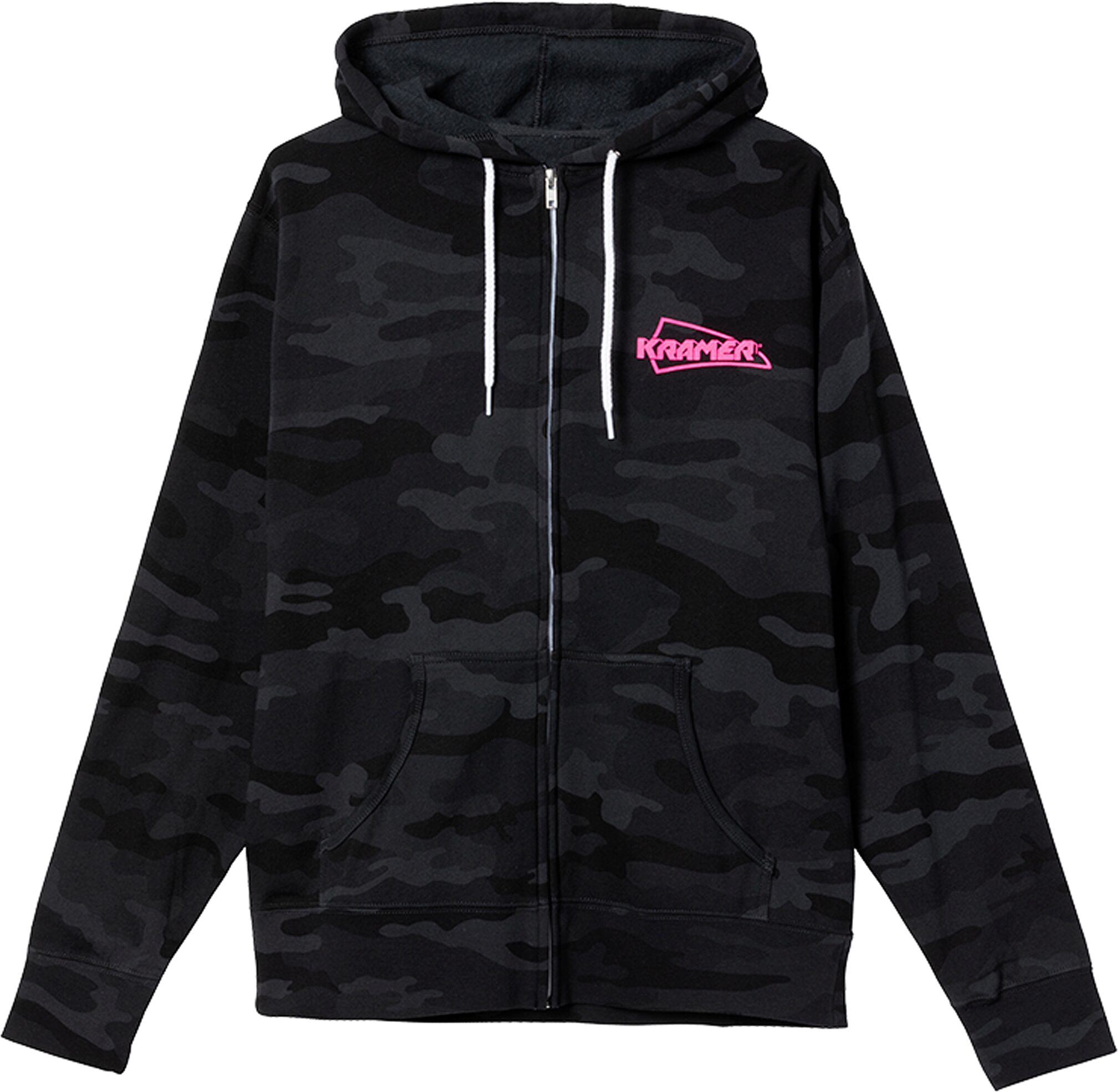 Kramer Camo Fullzip Hoodie, XS, KRK-Camo-Fullzip-Hoodie-Black-XS