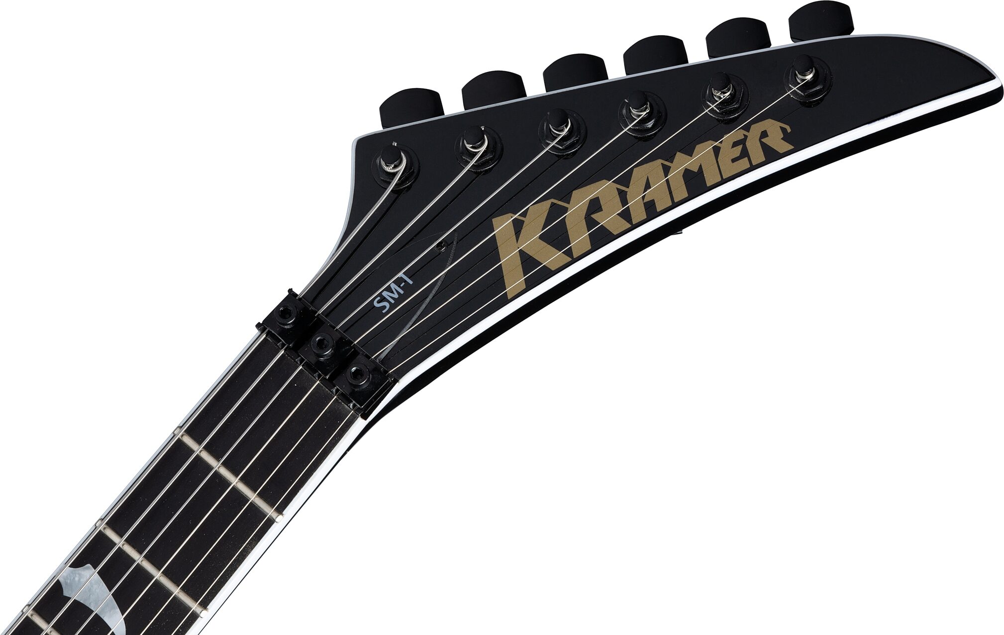 Kramer SM-1 Figured Floyd Rose Electric Guitar, Caribbean Blue, Action Position Back