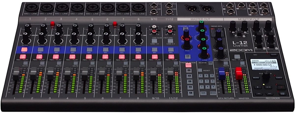 Zoom LiveTrak L-12 Digital Mixer, 12-Channel