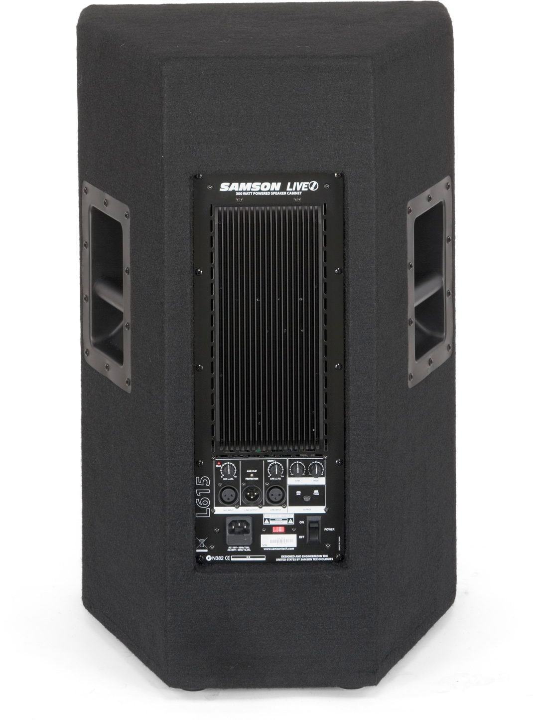 Samson Live 615 2-Way Active PA Speaker (300 Watts, 1x15 in.), Rear