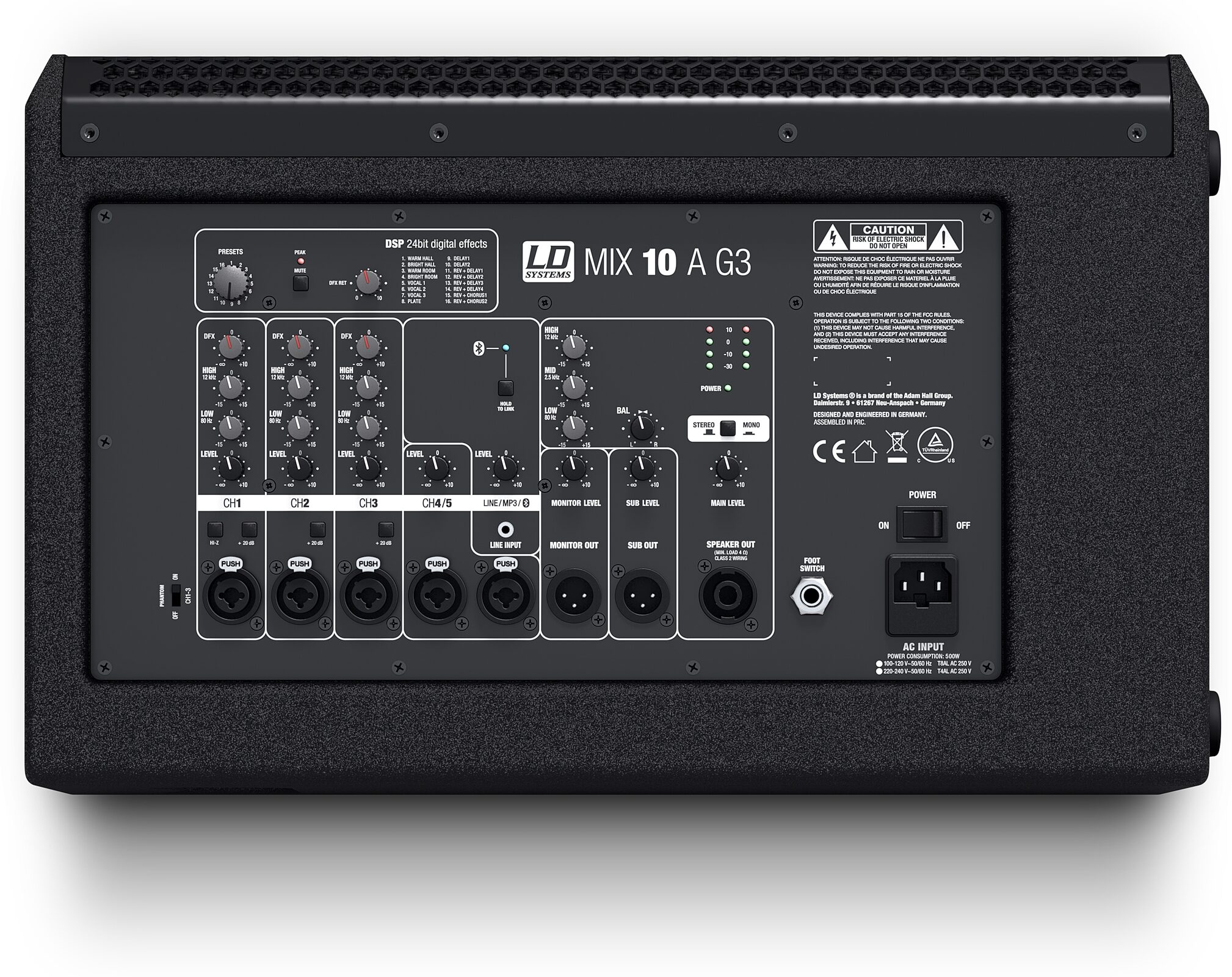 LD Systems MIX 10 A G3 Powered PA System, Action Position Back