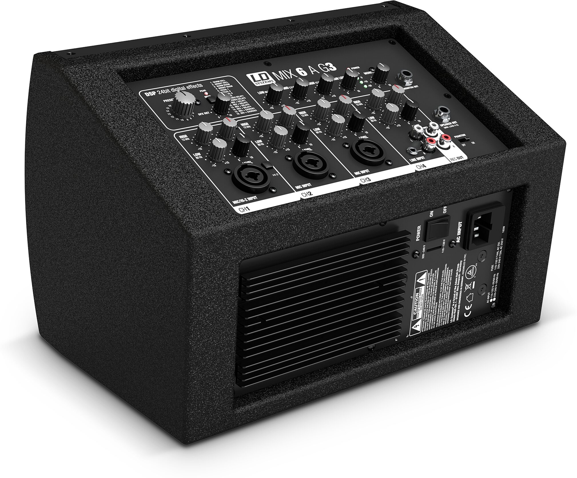 LD Systems MIX 6 A G3 Powered Portable PA System, Action Position Back