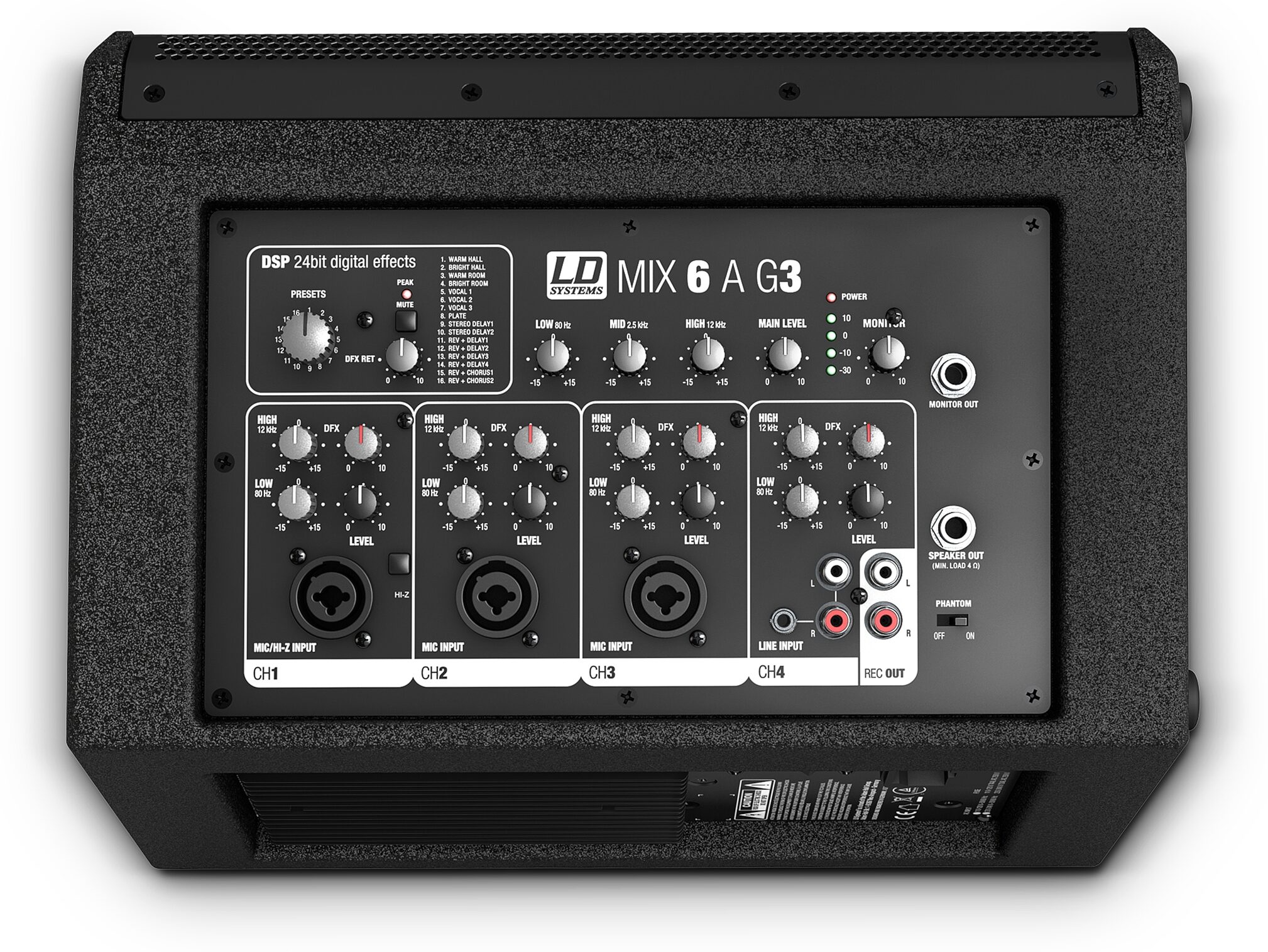 LD Systems MIX 6 A G3 Powered Portable PA System, Action Position Back