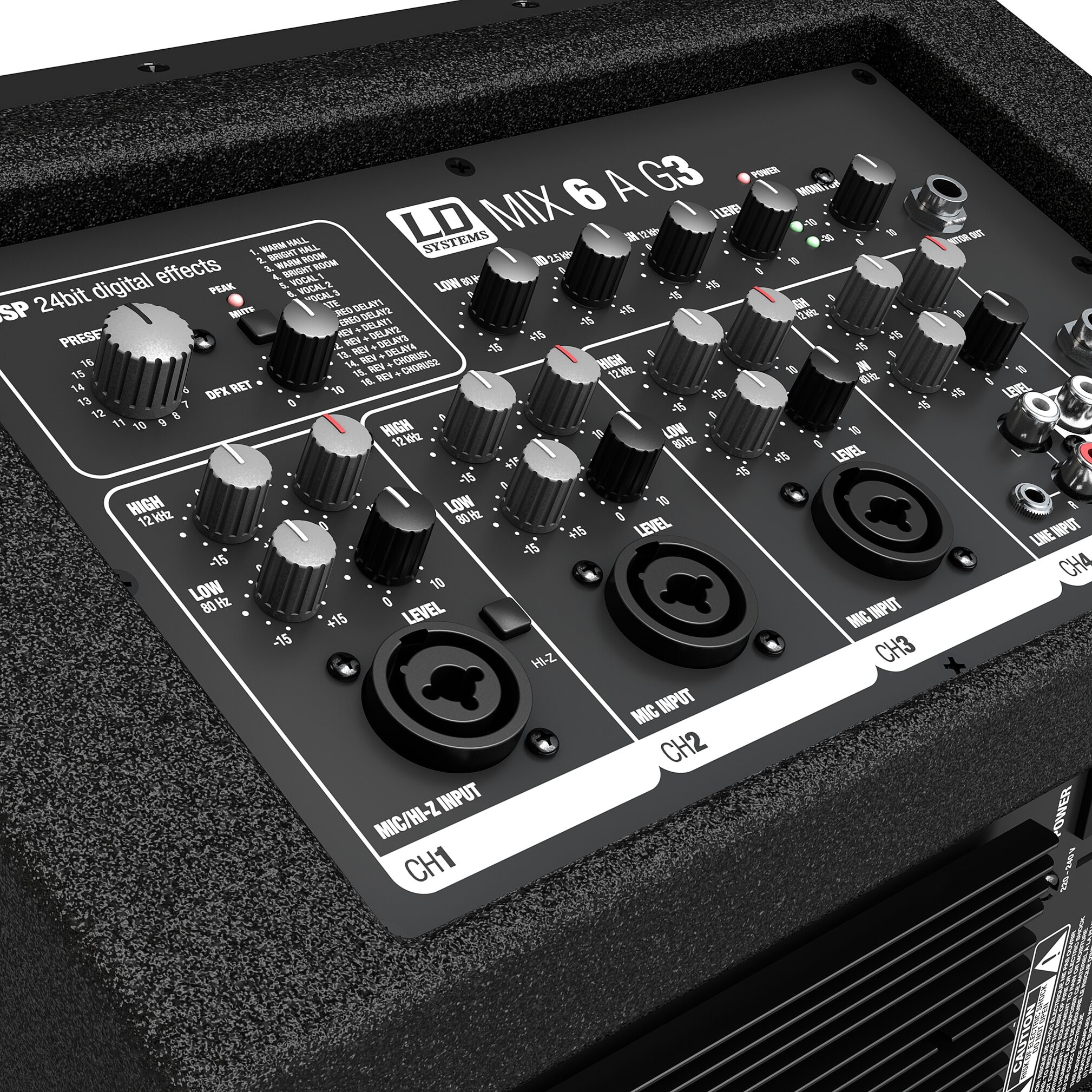 LD Systems MIX 6 A G3 Powered Portable PA System, Action Position Back