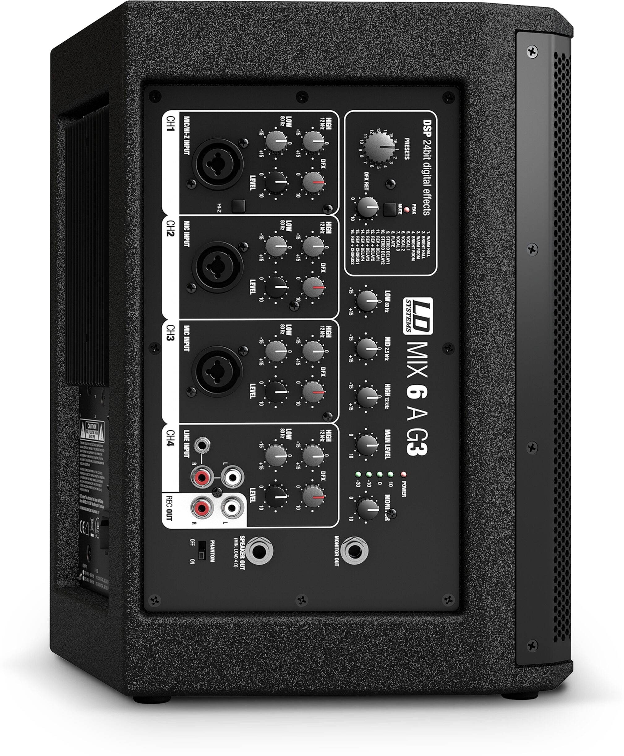 LD Systems MIX 6 A G3 Powered Portable PA System, Action Position Back