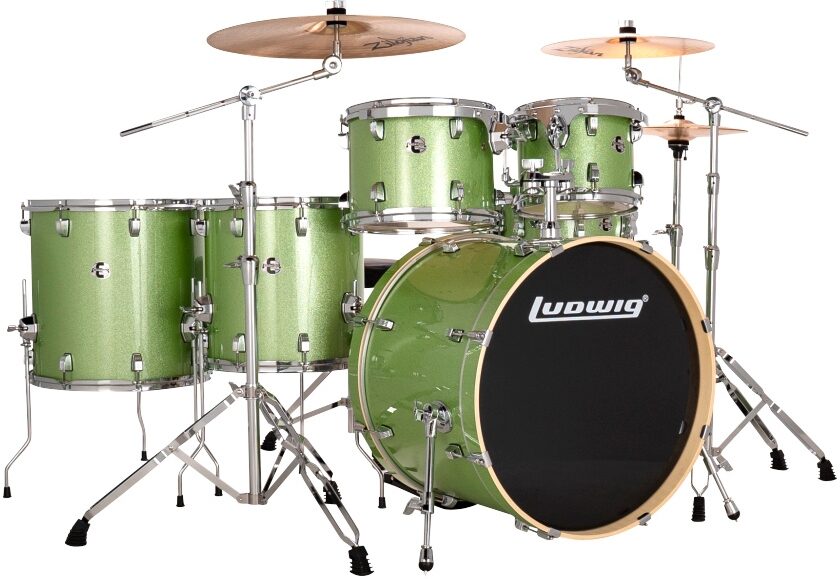 Ludwig LE622 Evolution Complete Drum Set, 6-Piece, Action Position Back