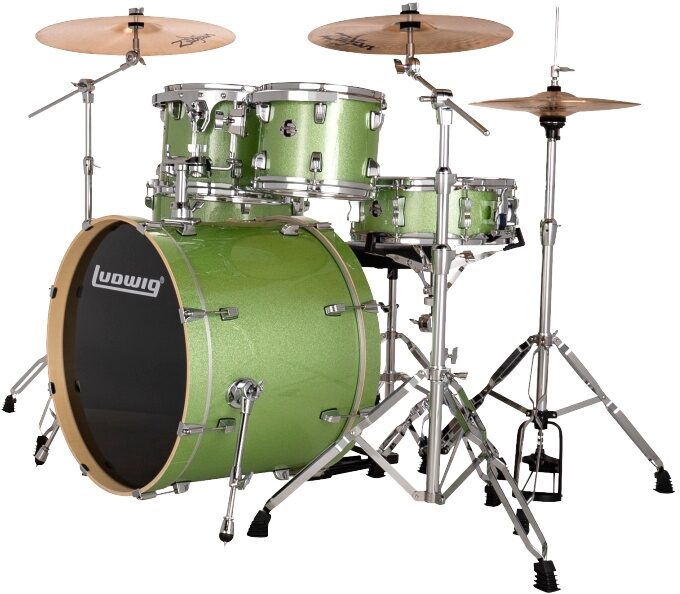 Ludwig LE622 Evolution Complete Drum Set, 6-Piece, Action Position Back