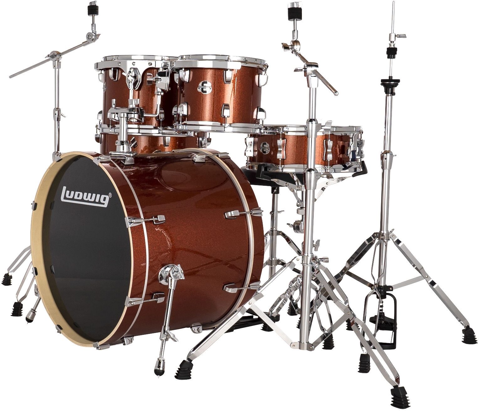 Ludwig LE622 Evolution Complete Drum Set, 6-Piece, Action Position Back
