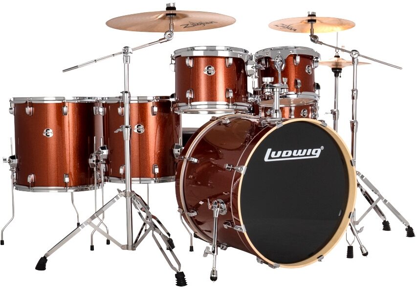 Ludwig LE622 Evolution Complete Drum Set, 6-Piece, Action Position Back