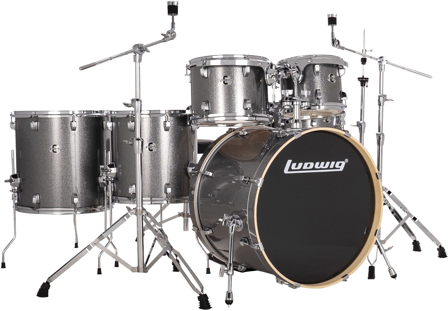 Ludwig LE622 Evolution Complete Drum Set, 6-Piece, Action Position Back