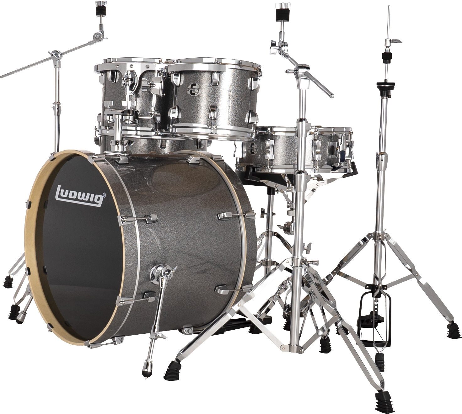 Ludwig LE622 Evolution Complete Drum Set, 6-Piece, Action Position Back