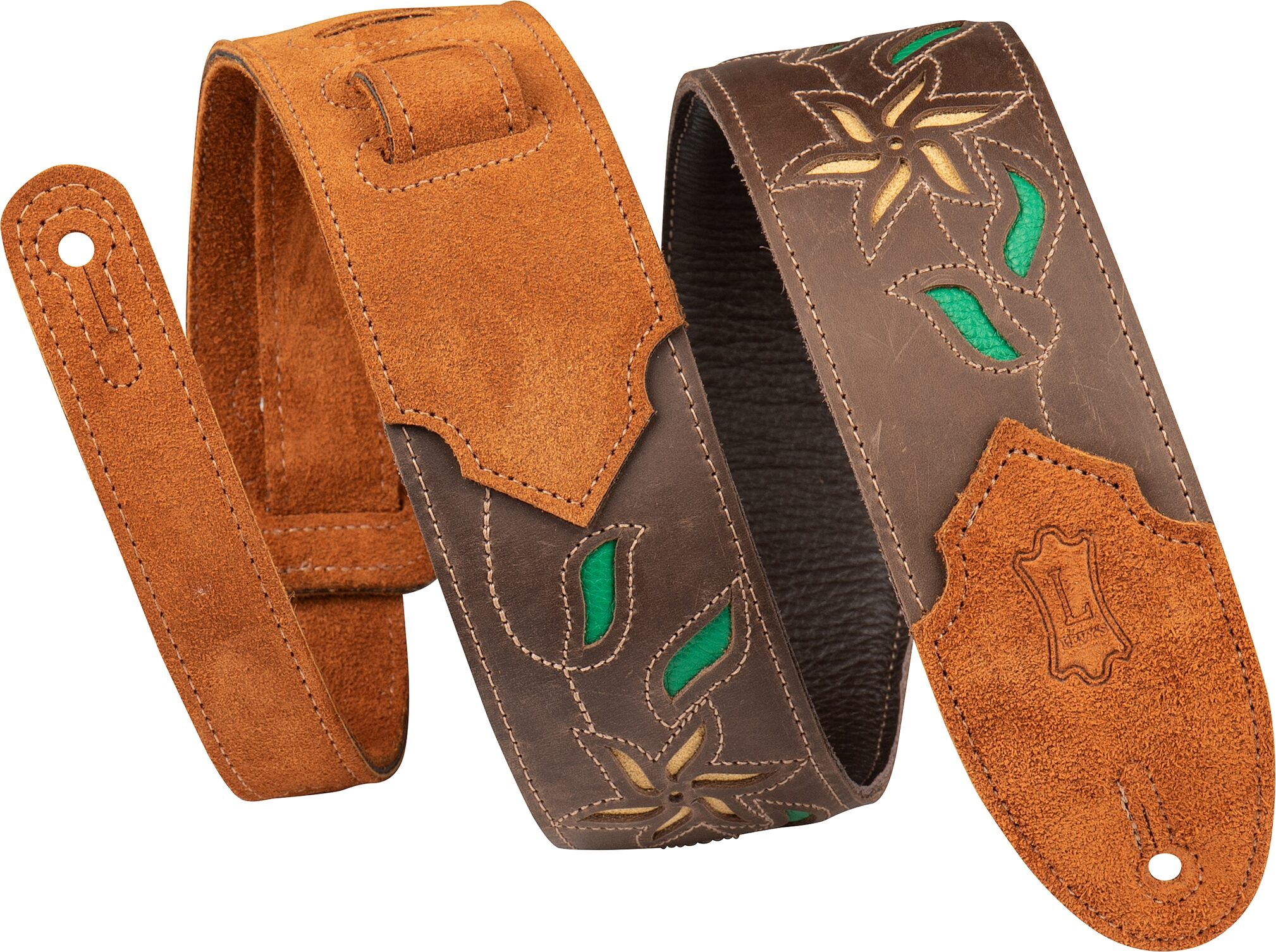 Levy's M4FV Flowering Vine Guitar Strap, Action Position Back