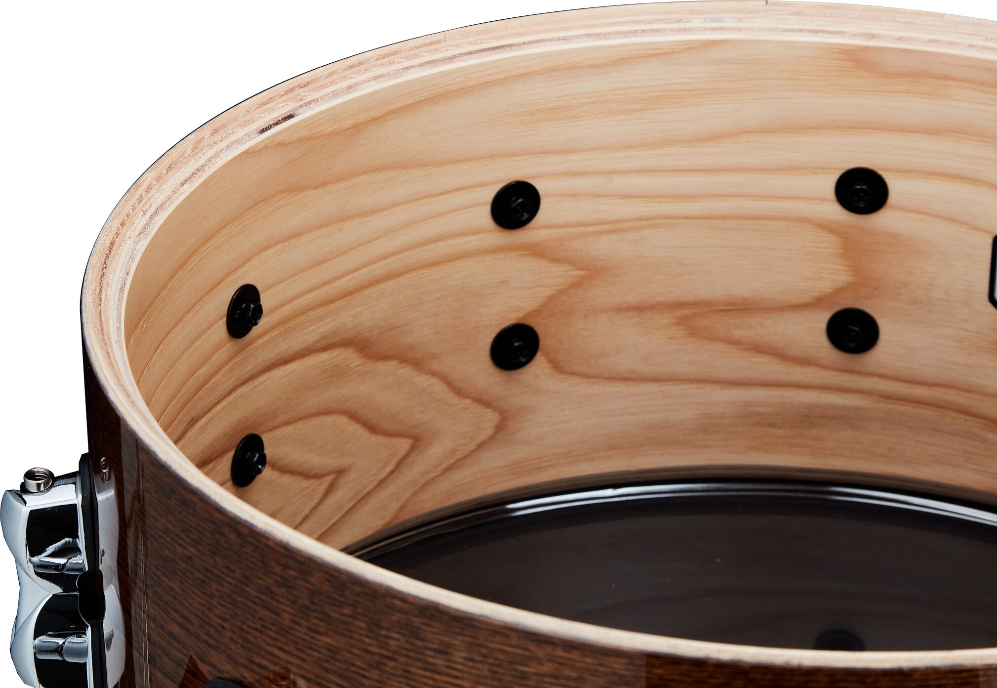 Tama SLP G-Hickory Snare Drum, Natural Elm, 6.5x14", Action Position Back