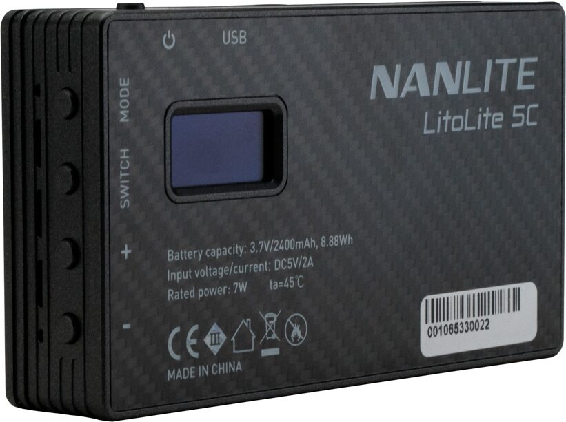 NanLite LitoLite 5C RGBWW Mini LED Light Panel, Action Position Front