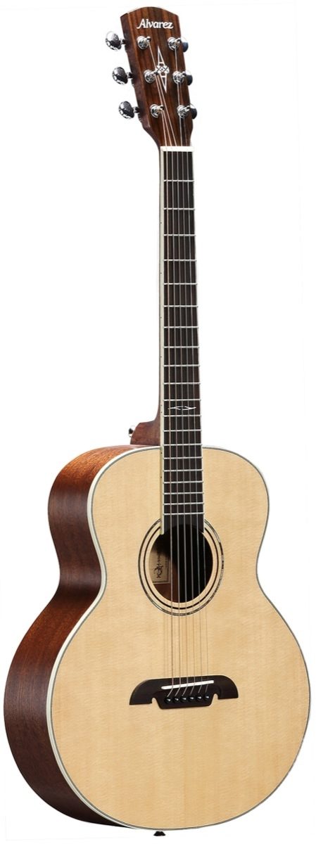 Alvarez LJ60 Little Jumbo Travel Guitar (with Gig Bag), Side