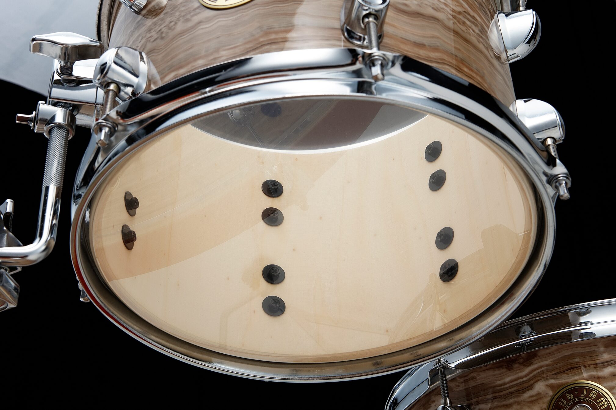 Tama LJLK48S Club Jam Drum Shell Kit, 4-Piece, Cream Marble Wrap, Action Position Back