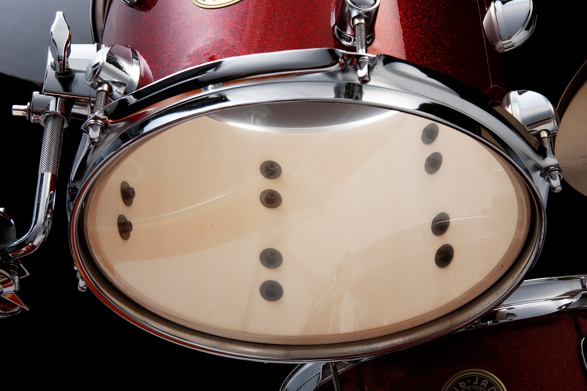 Tama LJLK48S Club Jam Drum Shell Kit, 4-Piece, Candy Apple Mist, Action Position Back