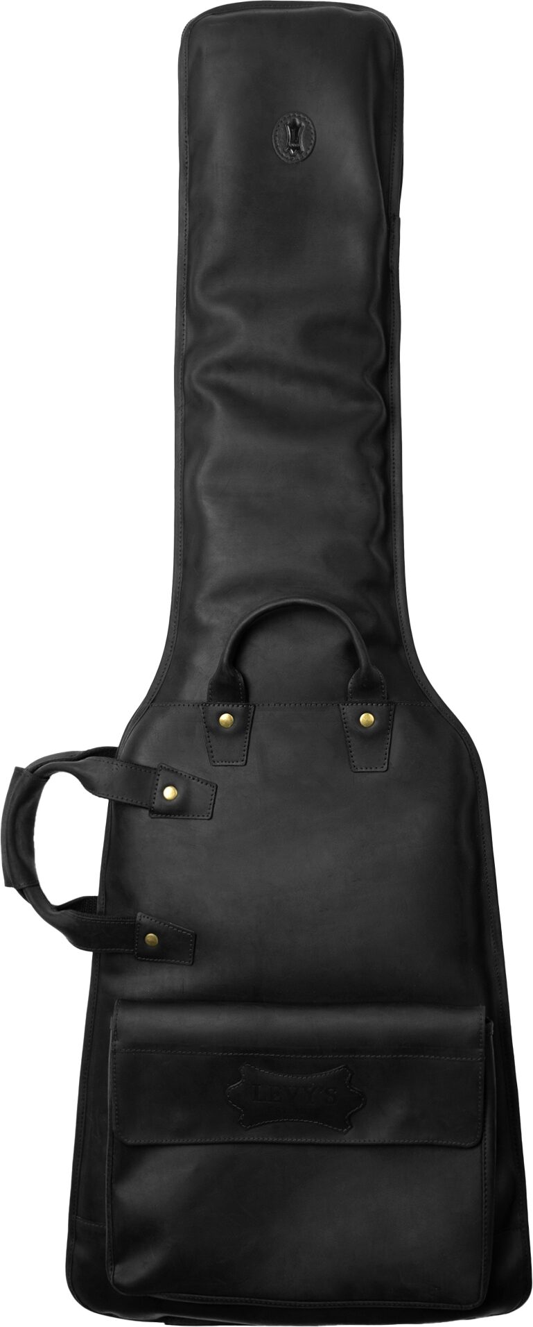 Levy's LM19CH Leather Electric Bass Gig Bag, Black, Action Position Back
