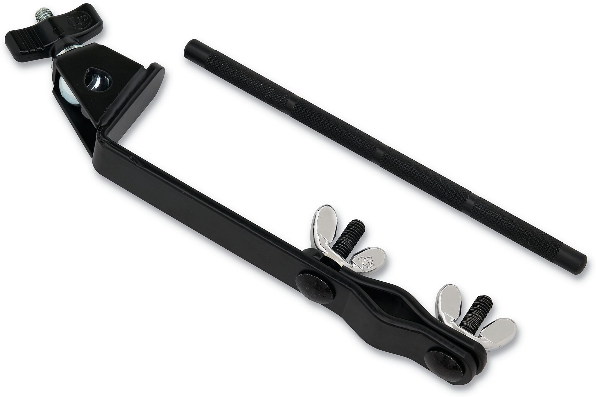 Latin Percussion 1208 Percussion Mounting Bracket, With White Jam Block, Action Position Back