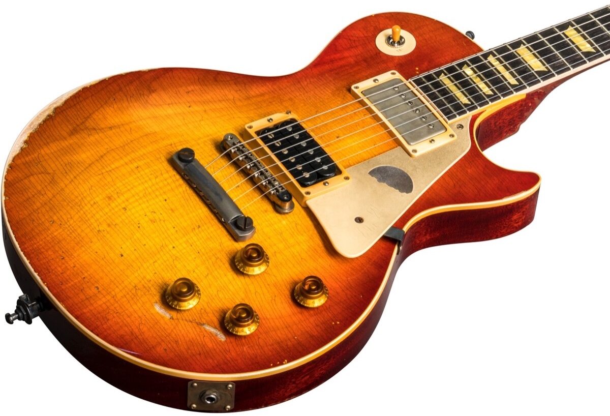 Gibson Slash 1958 Les Paul First Standard 8 3096 Aged Electric Guitar (with Case), Angle
