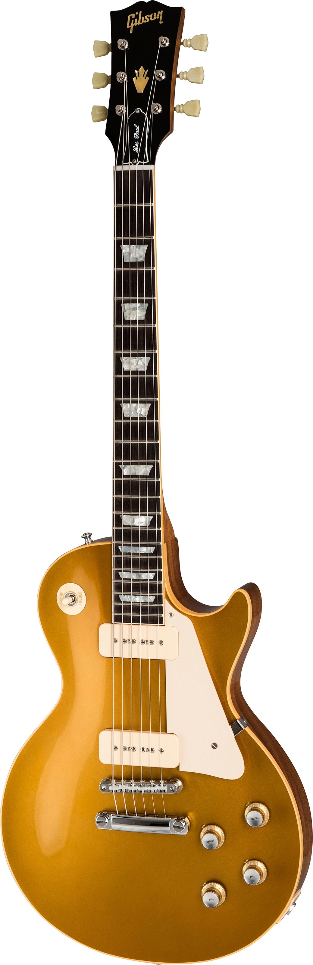 Gibson Custom 50th Anniversary 1968 Les Paul Goldtop Electric Guitar (with Case), Action Position Back