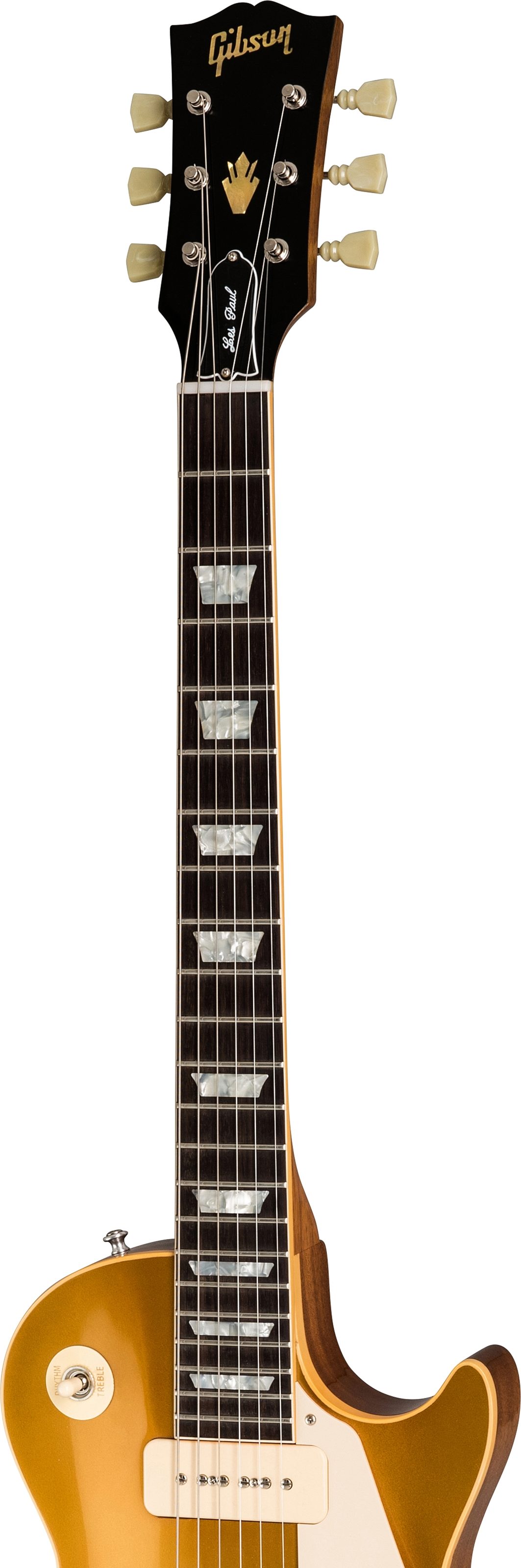 Gibson Custom 50th Anniversary 1968 Les Paul Goldtop Electric Guitar (with Case), Action Position Back