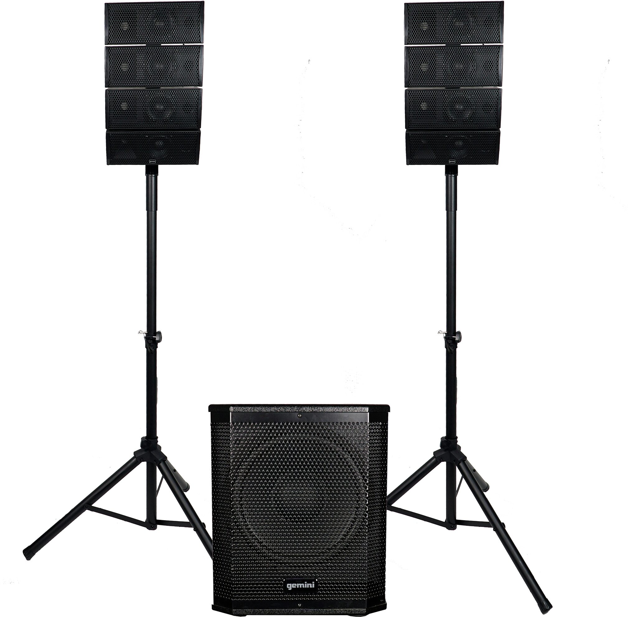 Gemini LRX-448 Portable Line Array PA System with Subwoofer, New, Action Position Back