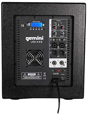 Gemini LRX-448 Portable Line Array PA System with Subwoofer, New, Action Position Back