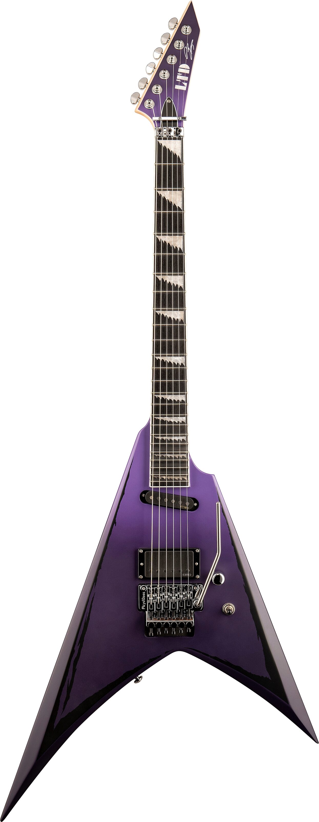 ESP LTD Alexi Laiho Ripped Electric Guitar (with Case), Action Position Back