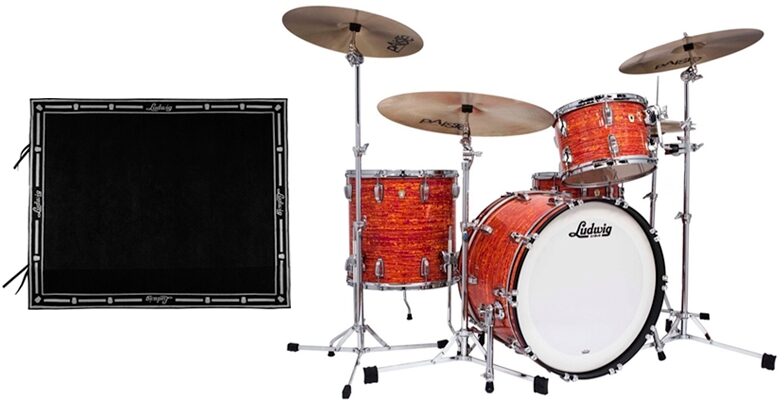 Ludwig Classic Maple FAB 3 Drum Shell Kit, 3-Piece, ludwig