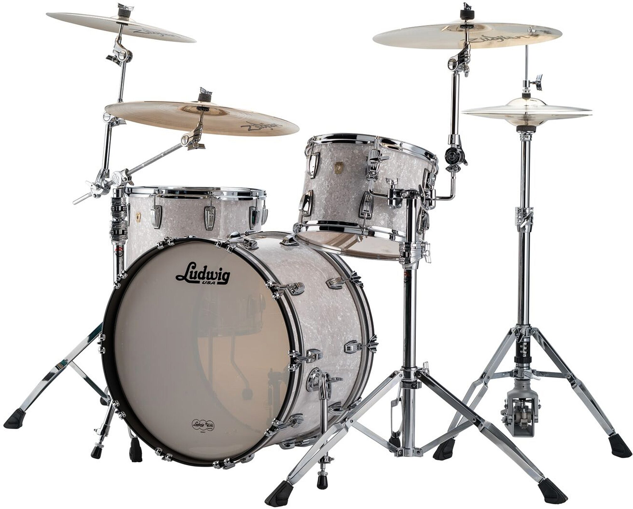 Ludwig Classic Maple FAB 3 Drum Shell Kit, 3-Piece, Action Position Back