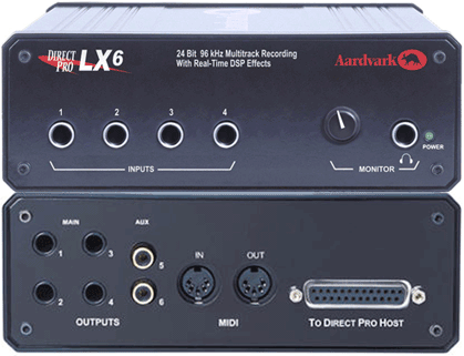 Aardvark Direct Pro LX6 PCI Audio Interface with Cubase LE (Windows), Front and Back