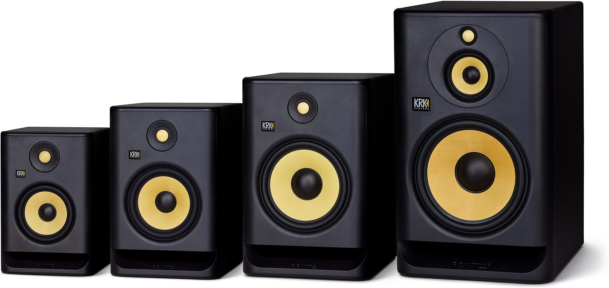 2) KRK RP5G4 5 Monitors with Stand & Headphones